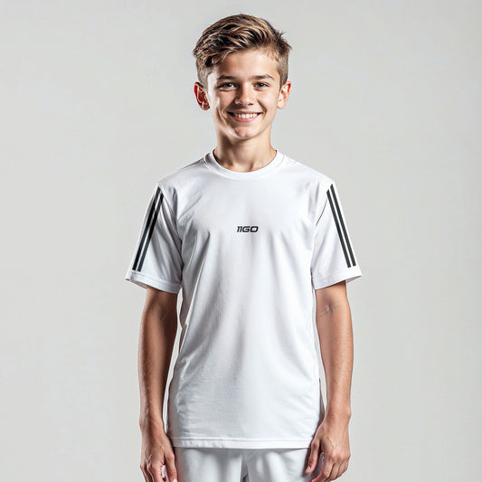 Personalisiertes Fußballtrikot mit Hose Weiß mit eigenem Namen und Nummer