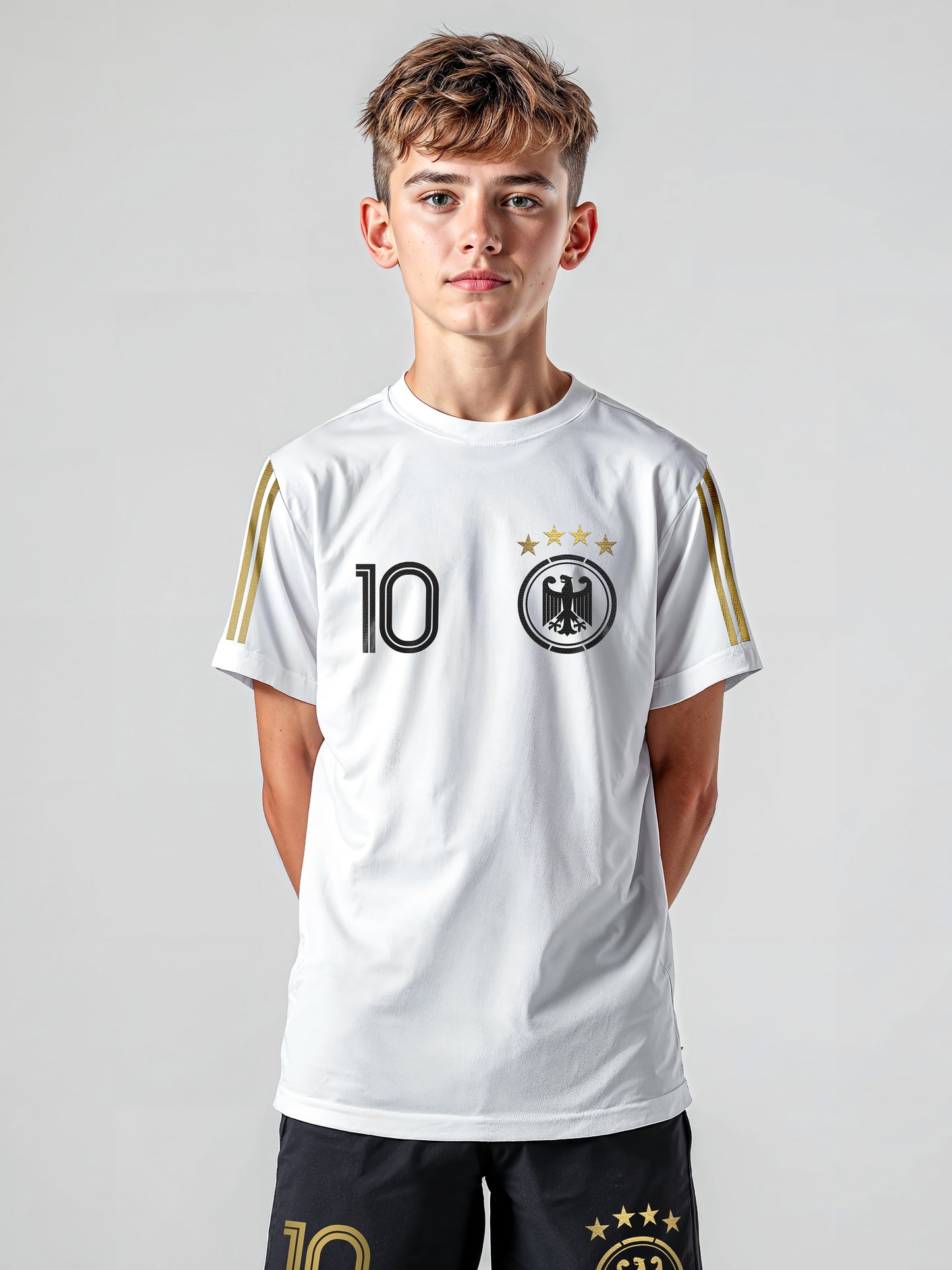 Personalisiertes Deutschland Fußballtrikot-Set für Kinder mit eigenem Namen