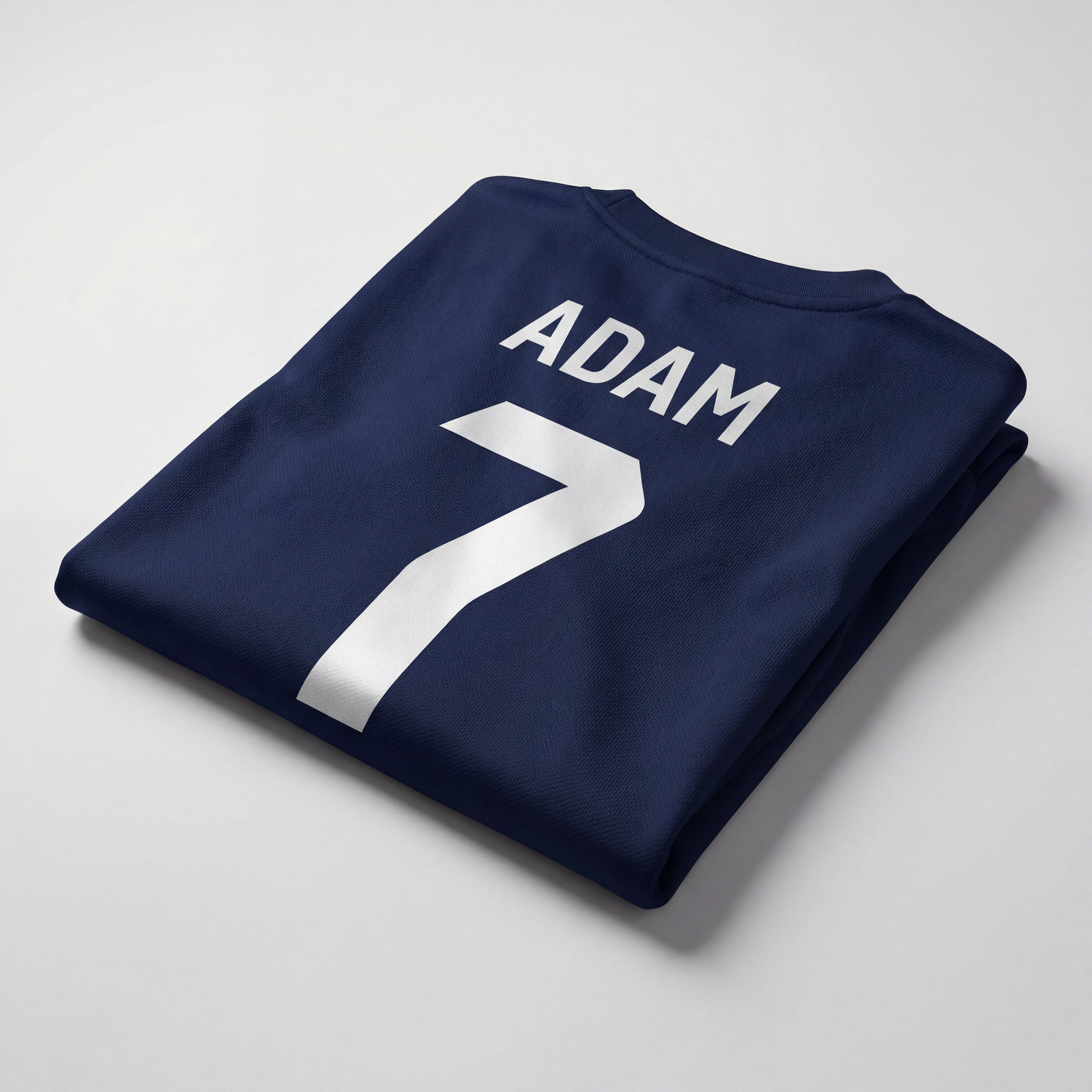 Personalisiertes Fußball Trikot Marine mit eigenem Namen und Nummer