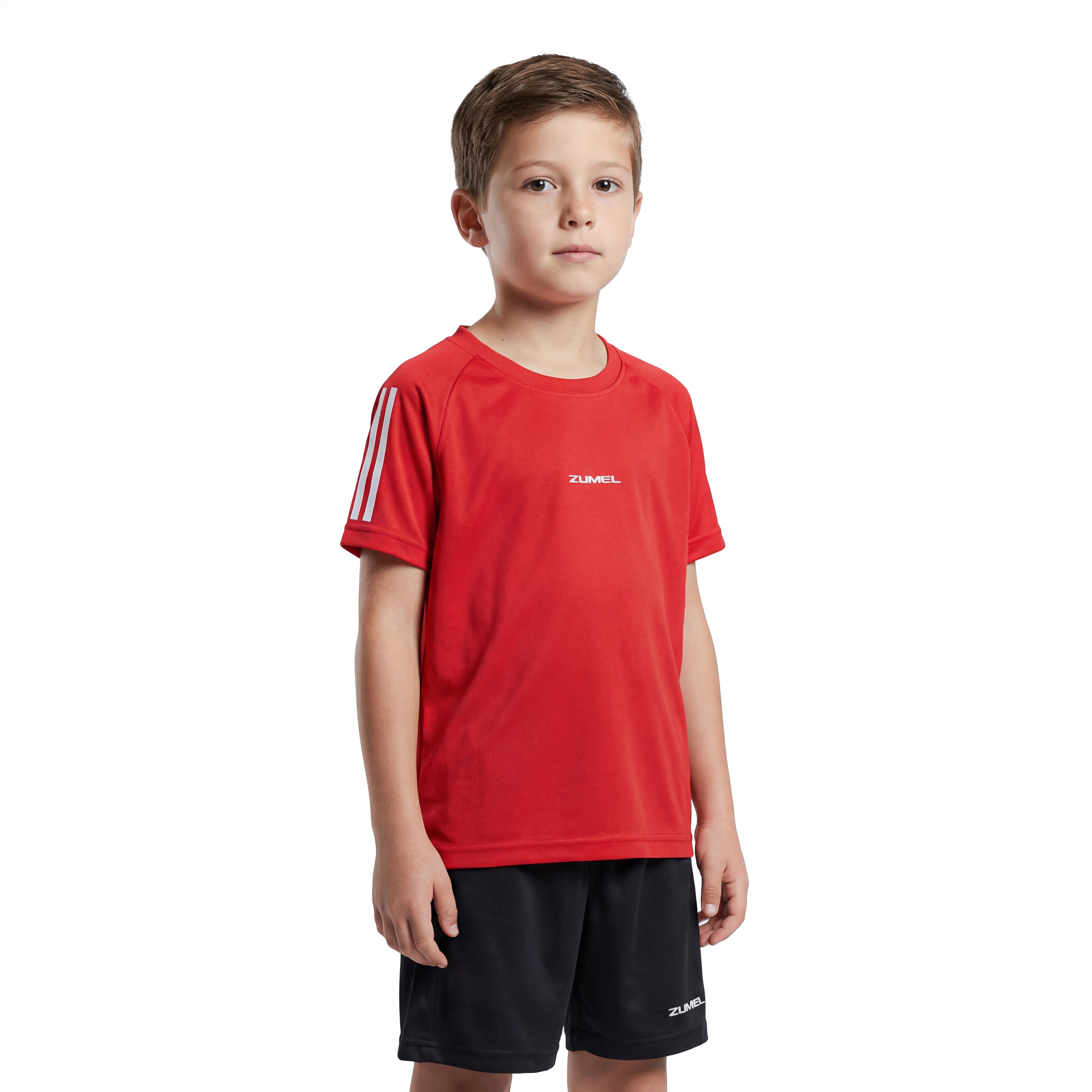 Personalisiertes rotes Fußballtrikot mit Namen und Nummer