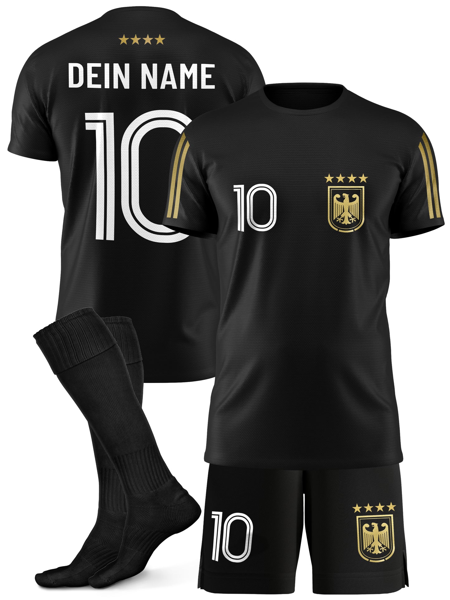 Personalisierte Deutschland Fußball-Set für Kinder mit eigenem Namen und Nummer