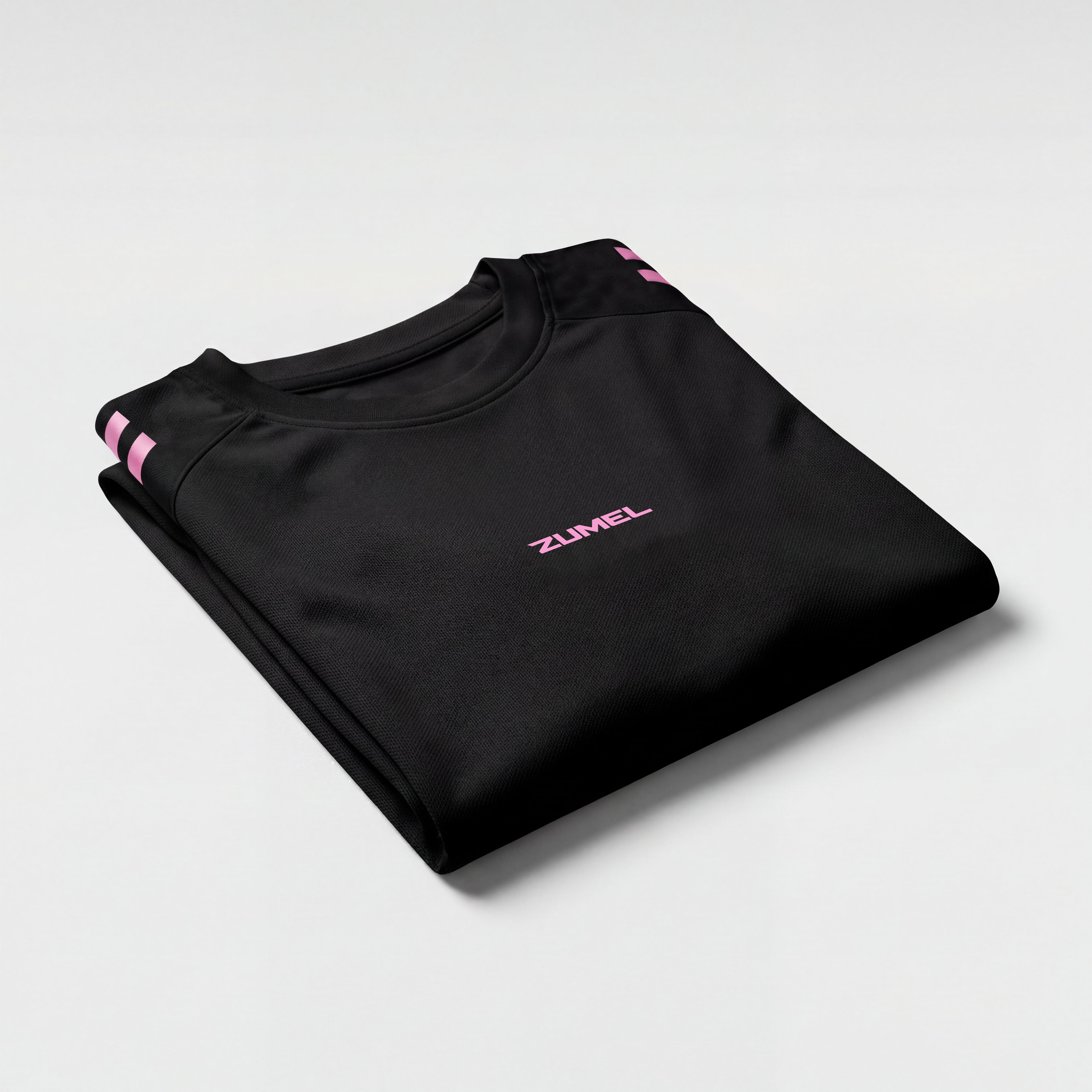 Personalisiertes Kinder-Fußball Set Schwarz-Rosa mit Namen