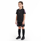 Personalisiertes Kinder-Fußball Set Schwarz-Rosa mit Namen