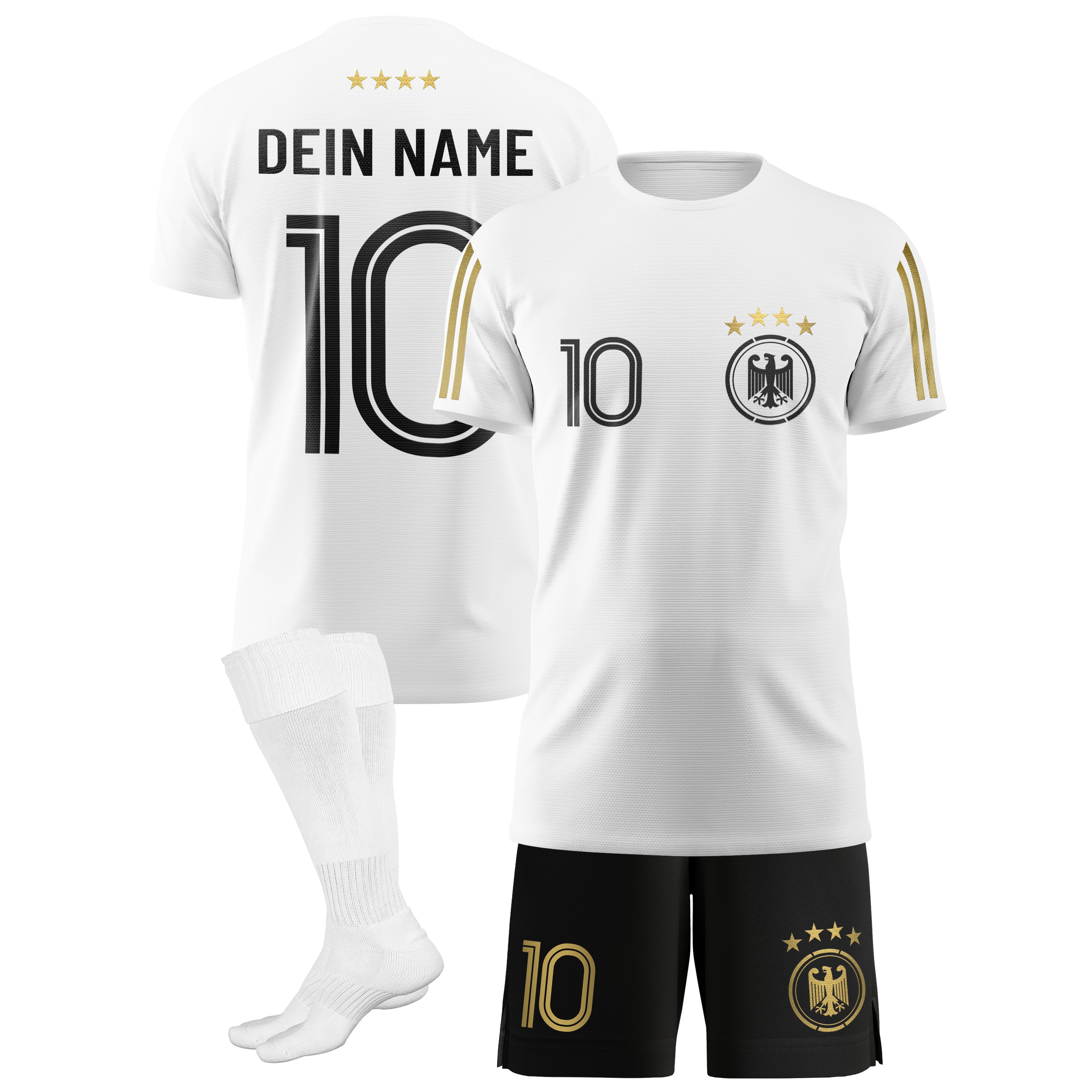 Deutschland Fußballtrikot-Set für Kinder mit eigenem Namen